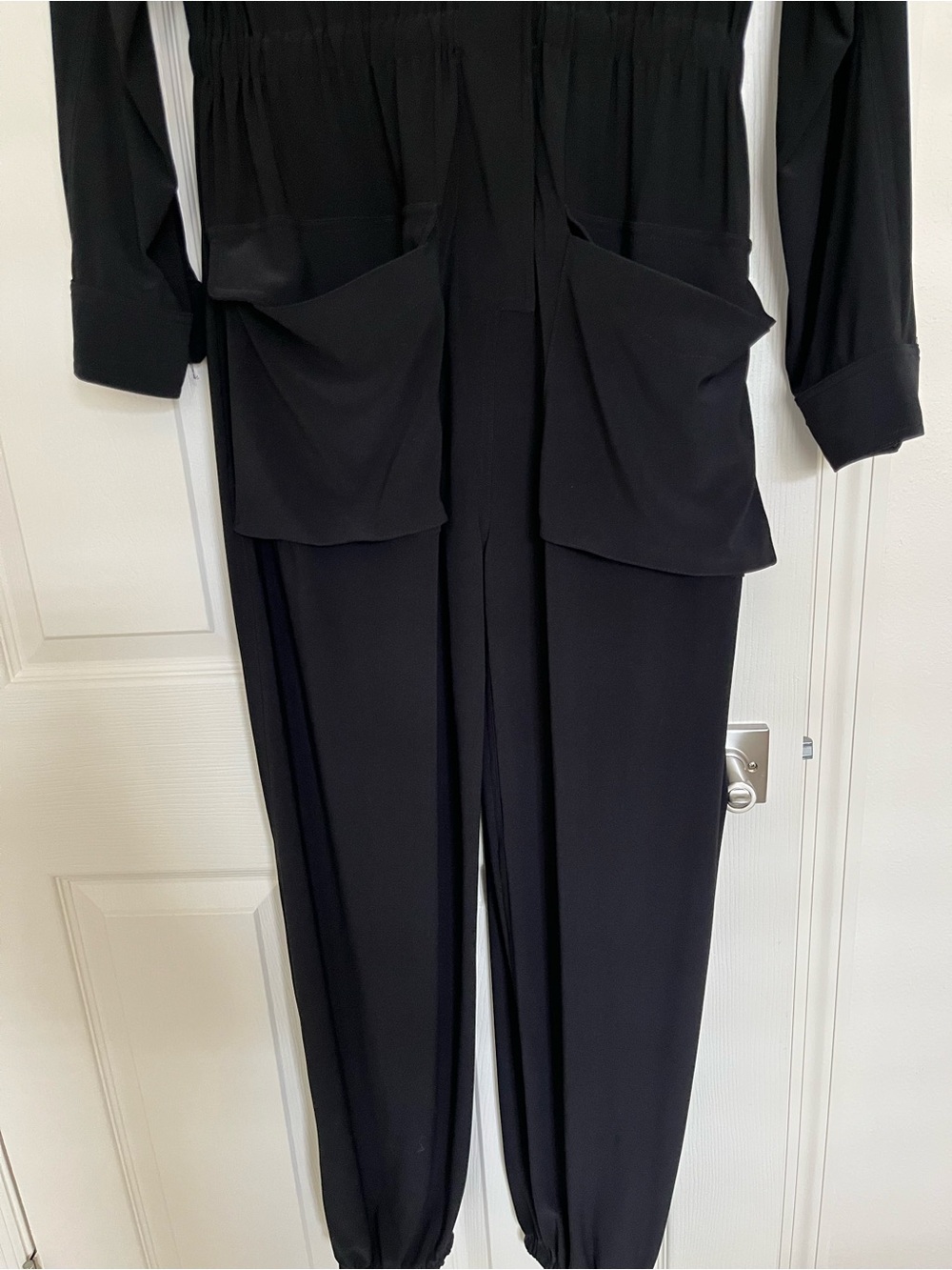 Norma Kamali turtle cargo jumpsuit Black Utility Zip-Front Jacket size M - Picture 7 of 14